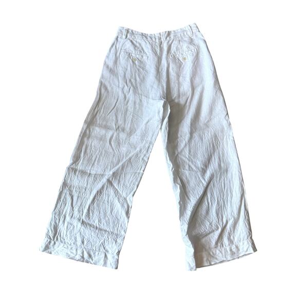 Madewell Harlow Wide-Leg Pants 100% Linen White Women's Size 8 - Picture 8 of 8